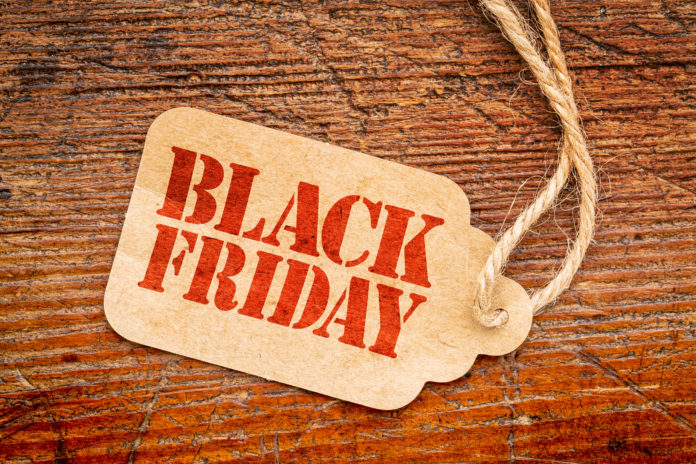 Black Friday sign on price tag