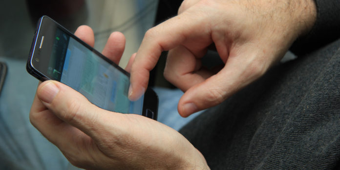Man with smartphone