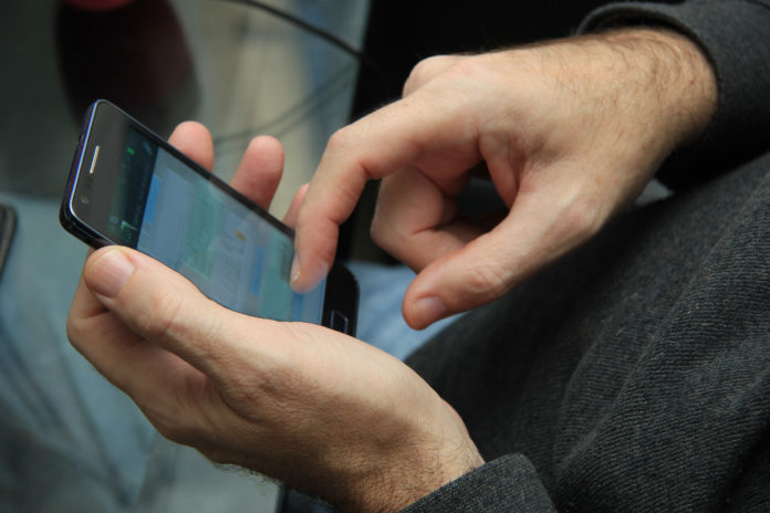 Man with smartphone
